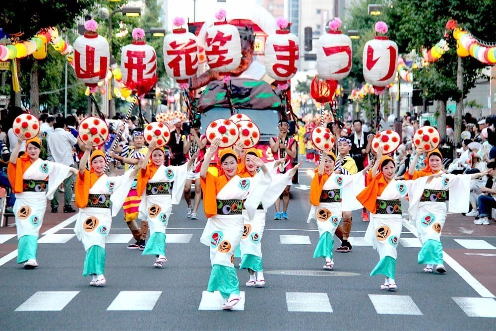 Yamagata-Hanagasa-Festival-in-Yamagata-Japan